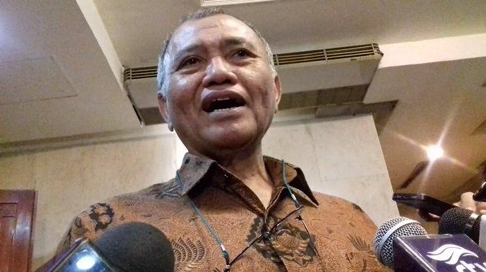 Ketua Komisi Pemberantasan Korupsi (KPK) Agus Rahardjo saat ditemui di depan ruang Bima dan Sadewa, Hotel Bidakara, Jakarta Selatan, Kamis (10/1/2019).