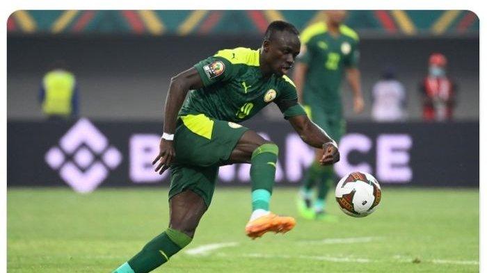 Aksi Sadio Mane di Piala Afrika 2021.
