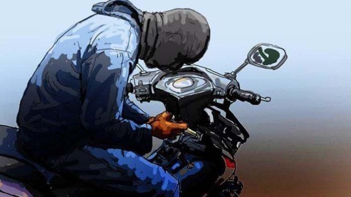 Ilustrasi pencurian sepeda motor