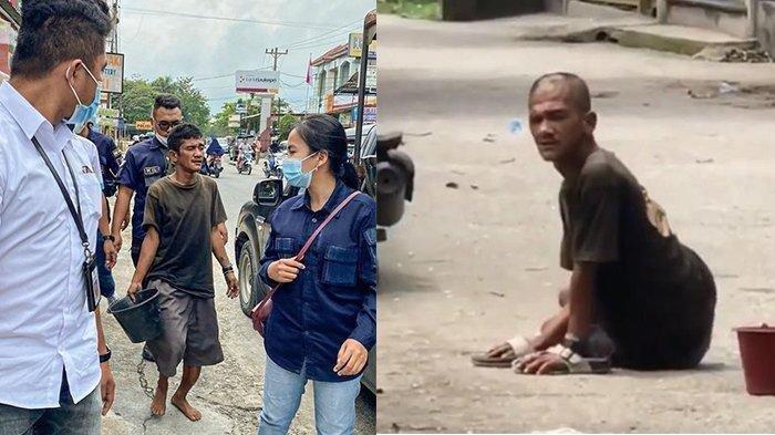 Viral pengemis dengan modus pura-pura lumpuh.