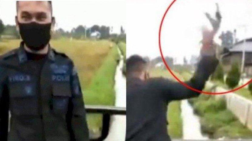 Polisi Lempar Anak Kucing Kedalam Parit Ditangkap