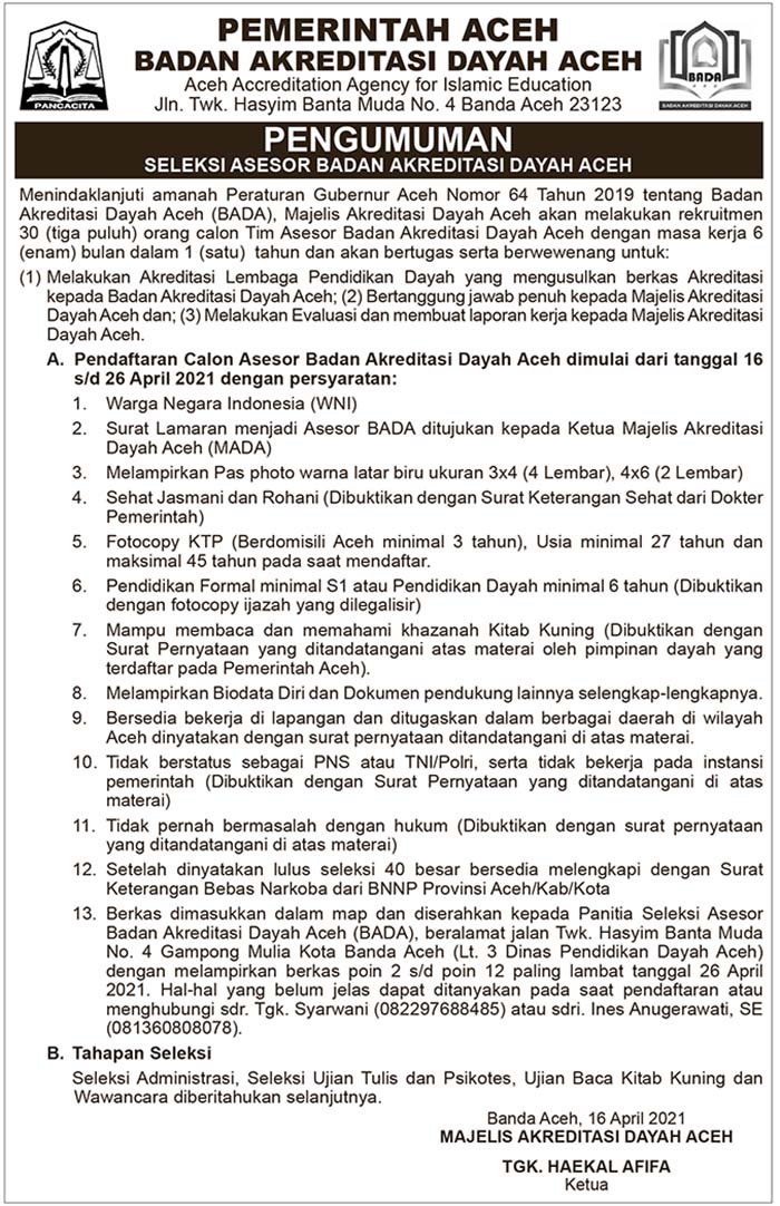 Badan Akreditasi Dayah Aceh