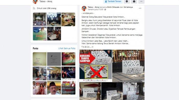 AMBON: Unggahan akun Facebook Tabea Ambon, Rabu (10/2/2021).