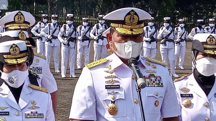 KSAL Laksamana Yudo Margono di Mabesal, Jakarta.(Kompas.com / Achmad Nasrudin Yahya)
