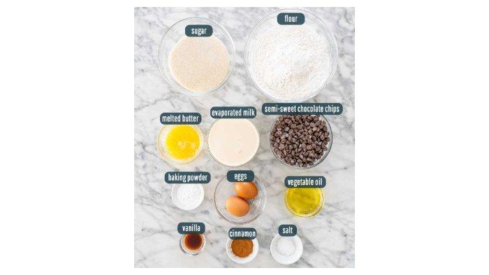Bahan-bahan untuk membuat muffin