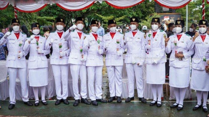 Pasukan Pengibar Bendera (Paskibra) HUT RI ke-76 di Maluku