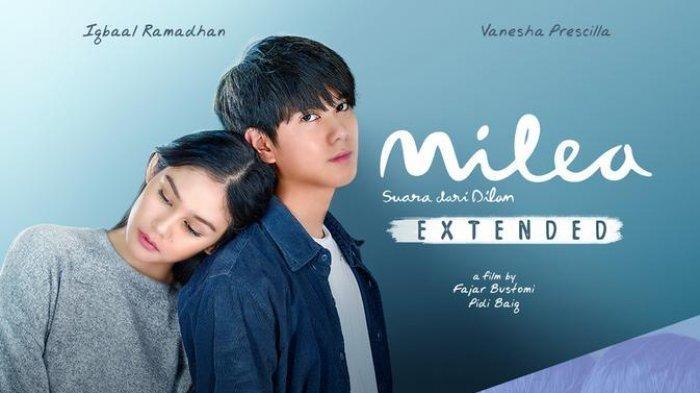 Film Milea Suara dari Dilan Extended yang dibintangi Iqbaal Ramadhan dan Vanesha Prescilla akan tayang di seluruh bioskop Indonesia pada 31 Desember 2020. Sutradara Fajar Bustomi baru saja menyelesaikan proses penggarapan akhir film Milea Suara dari Dilan Extended.