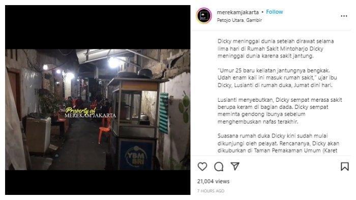 Artis Dicky Topan meninggal dunia pada 7 Juli 2022 di usia 26 tahun karena sakit jantung.
