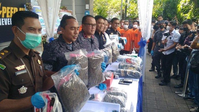 Press rilis kasus narkotika oleh BNNP Bali, pada Rabu 7 Desember 2022.