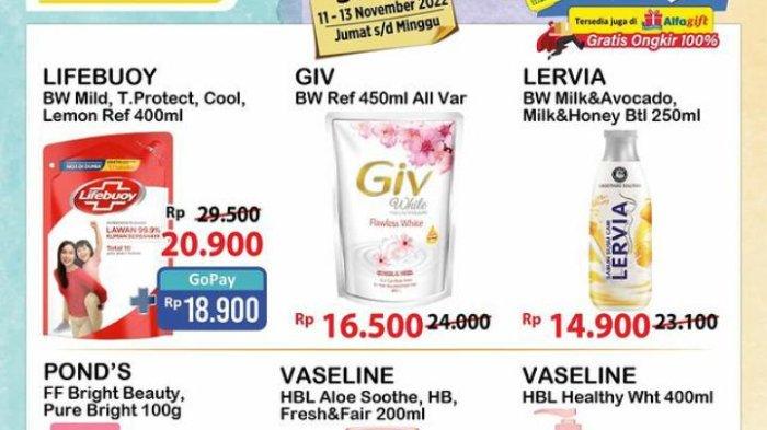 Promo JSM Alfamart 11-13 November 2022, sudah dimulai lagi nih Tribunners!
Ada banyak diskon menarik lho, mulai dari sabun cuci, hingga pasta gigi.
Yakin gak mau beli keperluan bulanan kalian.
Buruan deh simak katalog lengkap Promo JSM kali ini.