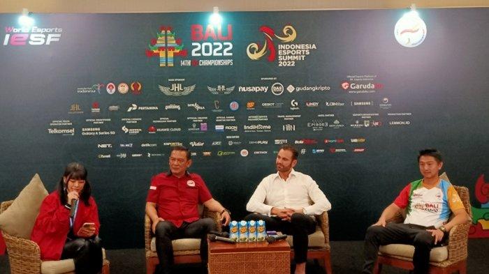 Media Talk & Tour Venue Worlds Esports Championship 14th, Bali yang dihadiri Ketua Harian PB ESI Bambang Sunarwibowo; President IESF Vlad Marinescu; dan Direktur Garudaku, Diana Sutrisno.