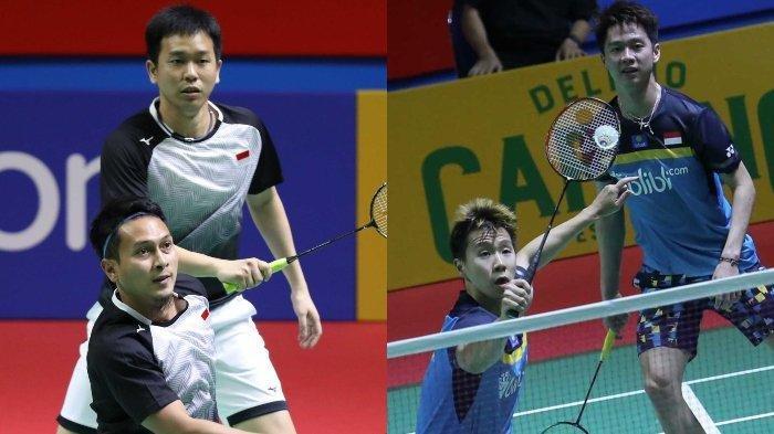 Live streaming final Indonesia Open 2019 via Djarum Badminton, Minggu (21/7/2019), Ahsan/Hendra vs Marcus Kevin paling akhir. Laga dimulai pukul 14.00 WIB.