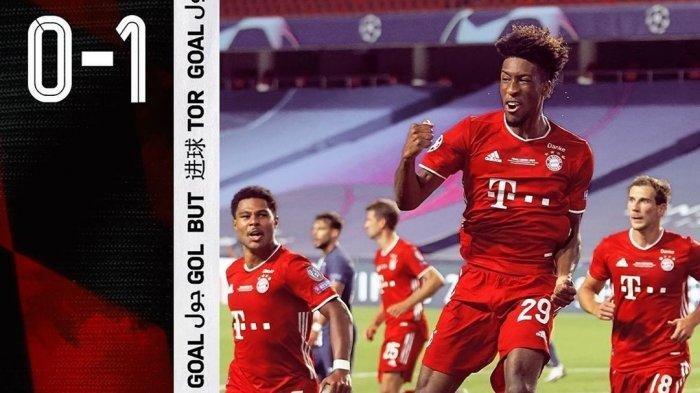 Gol tunggal Kingsley Coman bawa Bayern Munchen jadi juara Liga Champions