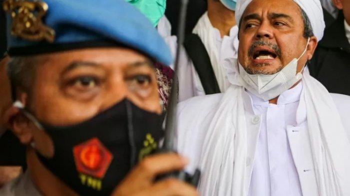 Habib Rizieq Shihab ketika di Polda Metro Jaya, Sabtu (12/12/2020).