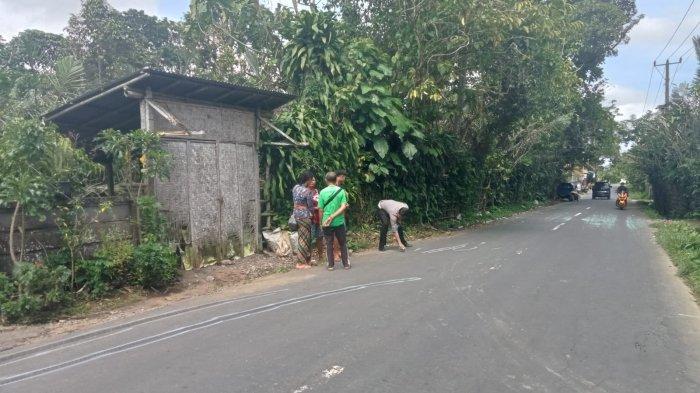 Olah TKP - Mobil pikap DK 8256 TF, pengangkut pamedek oleng di Jalan Raya Amlapura - Besakih.
Tepatnya di Br. Dinas Kalanganyar, Desa Sibetan, Kecamatan Bebandem, Karangasem.
Pada Senin (23/1/2023) siang.
Mobil berwarna hitam itu, yang mengangkut pamedek asal Kubu, Karangasem, Bali.
Kendaraan yang mengangkut belasan pamedek datang dari arah Besakih, Kec. Rendang, Kab. Karangasem.