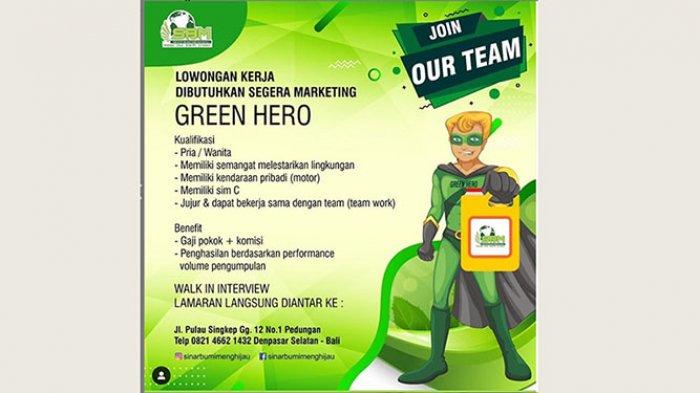 Lowongan kerja Green Hero