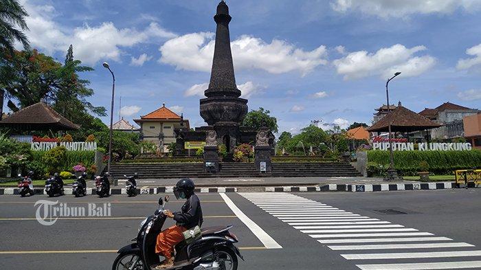 Monumen Puputan Klungkung, Senin (21/12/2020). Monumen tersebut akan ditutup jelang pergantian tahun, karena kerap menjadi titik keramaian.