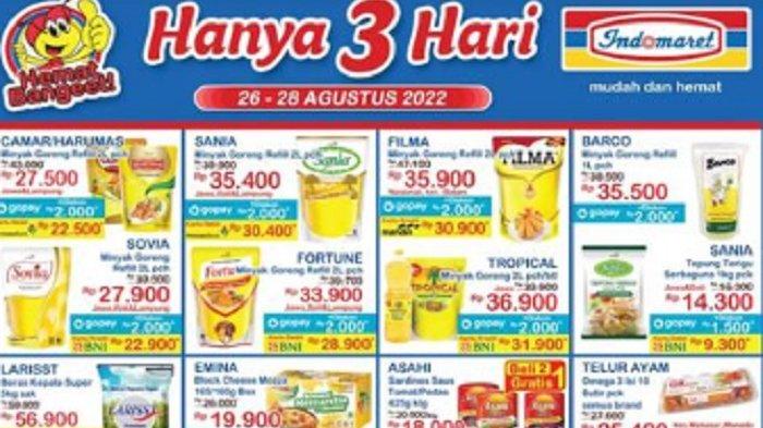 Promo JSM Indomaret 27 Agustus 2022, Camar 2L Rp22.500, Telur Ayam Ada Potongan Pakai Gopay
