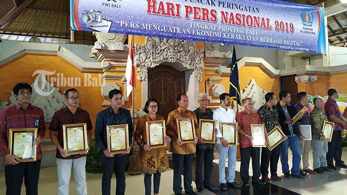 Puncak Peringatan Hari Pers Nasional oleh PWI (Persatuan Wartawan Indonesia) Bali diselenggarakan di Balai Budaya Kota Semarapura, Klungkung, Jumat (29/3/2019).