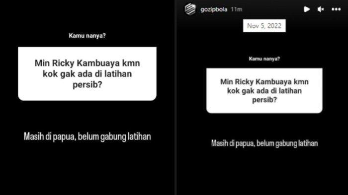 Ricky Kambuaya belum bisa gabung latihan Persib Bandung karena kabarnya masih di Papua.