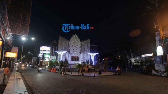 suasana jalanan di Kawasan Legian kala pandemi