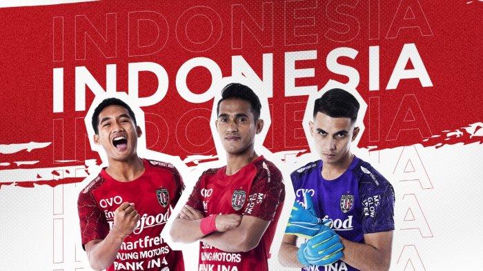 Trio Bali United Kadek Agung Widnyana, Sidik Saimima dan Nadeo Arga Winata