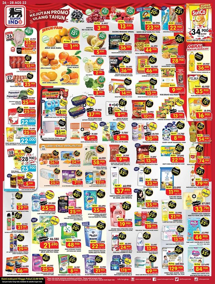 Promo JSM Superindo 26-28 Agustus 2022, Sunlight Rp 21.690, Minyak Goreng SunCo Rp 34.900