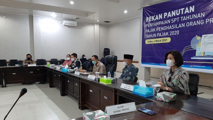 Pekan Panutan SPT tahunan orang Pribadi tahun pajak 2020 kembali dilaksanakan di ruang rapat Vip pemerintah Kabupaten Bangka Tengah, Kamis (4/3/2021)