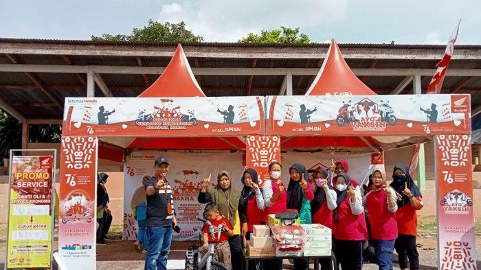 Roadshow Senam Sehat Bersama Honda yang di laksanakan di Lapangan Bola Desa Payung, Kecamatan Payung (24/09).