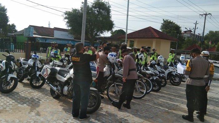 Jajaran Polres Pangkalpinang laksanakan pengecekan kendaraan bermotor (Ranmor) dinas Polres Pangkalpinang, Senin (22/2/2021)