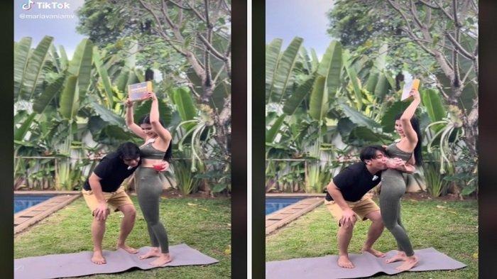 Aksi Maria Vania dan Billy Syahputra di TikTok