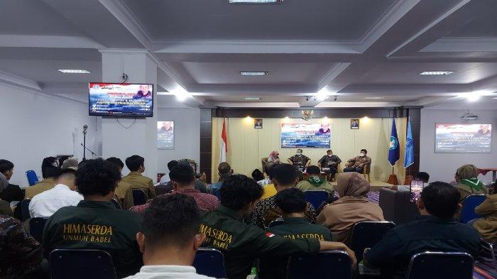 Seminar Sejarah Kilas Balik Tragedi KMBT32 dan Gugurnya Mayor Syafrie Rachman bertempat di Gedung Rektorat Universitas Bangka Belitung (UBB).
