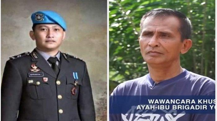 Kolage foto Brigadir J dan ayahnya, Samuel Hutabarat