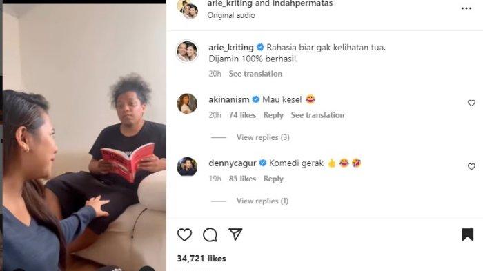 Indah Permatasari bongkar cara Arie Kriting agar tak kelihatan tua