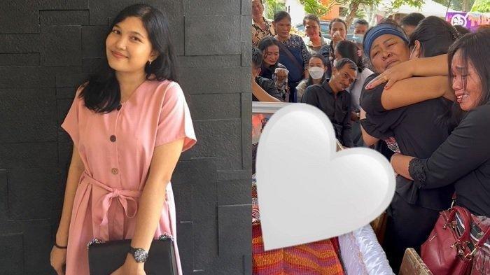 Momen Vera Simanjuntak menangis di pelukan ibu Brigadir J