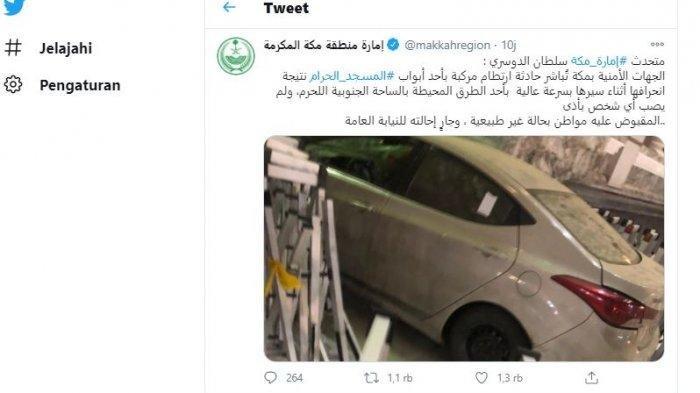 Mobil Tabrak Masjidil Haram Di Mekkah