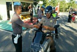 Lima Anggota Polres Bangka Barat Kedapatan Tak Bawa Surat Kendaraan