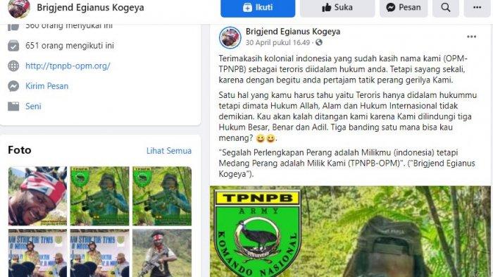 Tangkaan Layar Facebook Egianus Kogeya