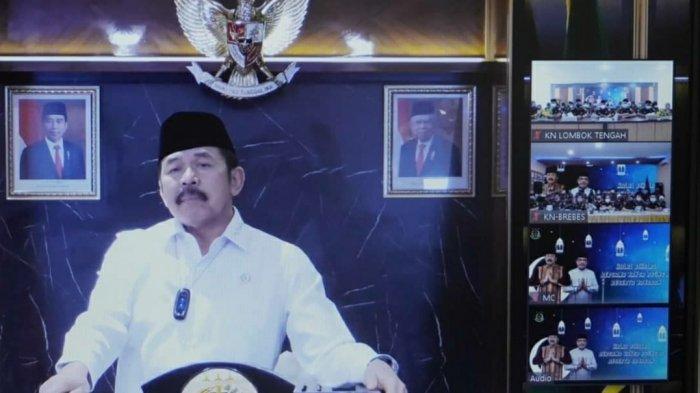 Jaksa Agung RI, saat bertatap muka secara virtual kepada seluruh insan Adhyaksa seluruh Indonesia dalam acara Halal Bihalal Idul Fitri 1442 Hijriyah