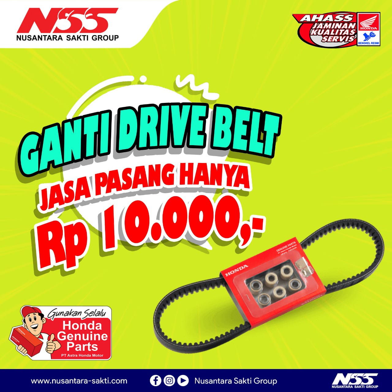 Promo ganti Drive Belt