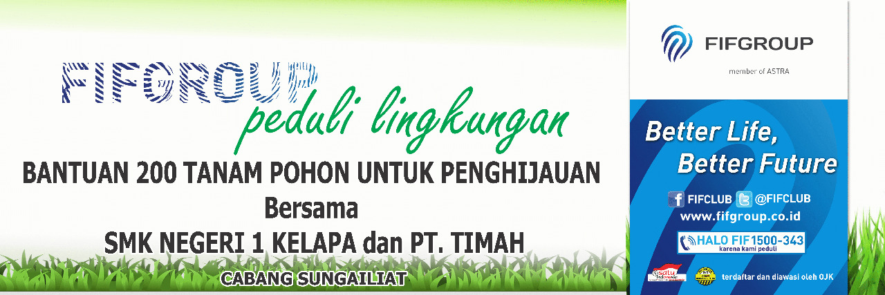 FIFGROUP Peduli Lingkungan, Tanam 200 Pohon Untuk Penghijauan bersama SMK N1 Kelapa dan PT TIMAH