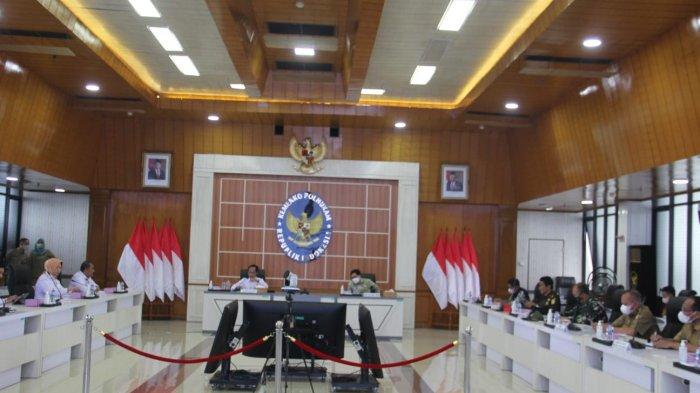 Bupati Hulu Sungai Tengah bersama Forkopimda audiensi terkait berbagai permasalahan hukum dengan Deputi Bidang Koordinasi Hukum dan HAM Kemenko Polhukam RI.