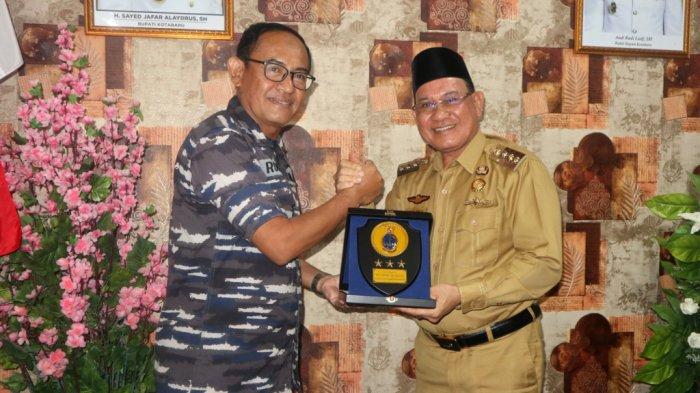 Kunjungan Laksamana TNI Rony Saleh ke Pemkab Kotabaru disambut Bupati Kotabaru H Sayed Jafar Alaydrus, SH