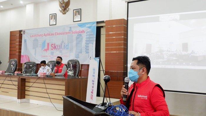 Acara peluncuran platform Skul.id dari Telkomsel di Kantor Dinas Pendidikan dan Kebudayaan Provinsi Kalimantan Selatan (Disdikbud Kalsel), Rabu (22/12/2021).