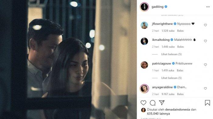 Anya Geraldine memberikan komentar atas unggahan foto romantis Gading Marten bersama Ariel Tatum.