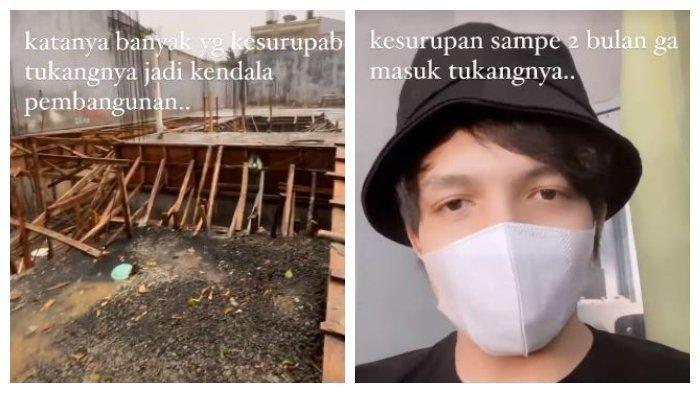 Atta Halilintar memperlihatkan lokasi pembangunan rumahnya yang terhambat, Kamis (6/5/2021)