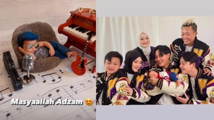Sule dan Nathalie serta baby Adzam dengan sang kakak