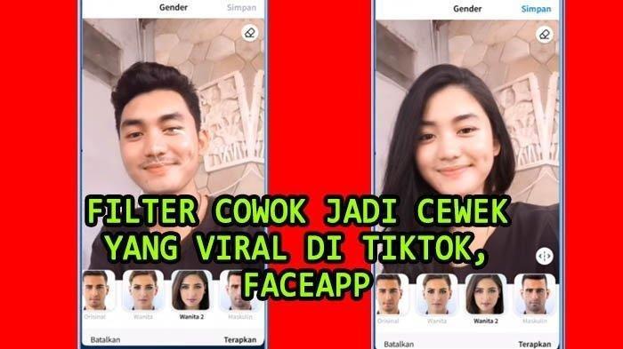 VIRAL Video Tiktok, Aplikasi FaceApp, Mengubah Wajah Cowok Menjadi Cewek Super Cantik 2 Cara Edit Video Filter Cowok Jadi Cewek yang Viral di TikTok, Pakai Aplikasi FaceApp.