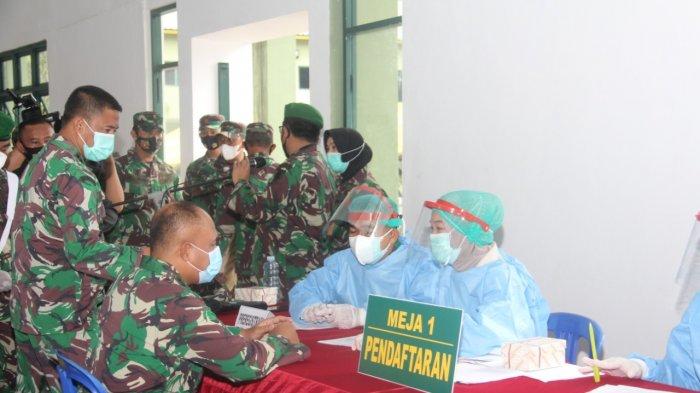 Khusus di Makorem 101/Antasari program vaksinasi Covid-19 diikuti 272 orang anggota TNI dan PNS TNI.