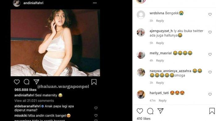 foto Amanda Manopo berperut buncit layaknya hamil